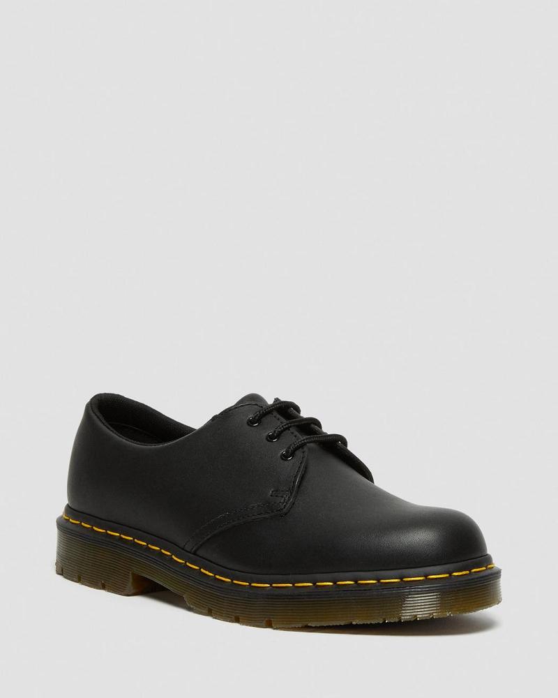 Dr Martens 1461 Slip Resistant Læder Arbejdssko Dame Sort | DK 402QMA